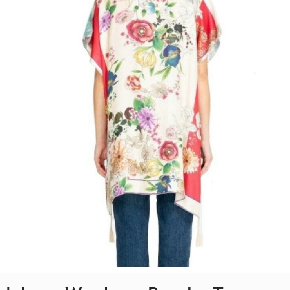 Johnny Was Multicolor Patterned Dual Silk Top - image 2